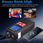 Portable jump starter with USB ports for charging phones and tablets