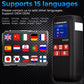 Portable inflator showing language options on the color screen
