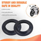 Pair of black motorcycle front fork oil seal and dust cover rings