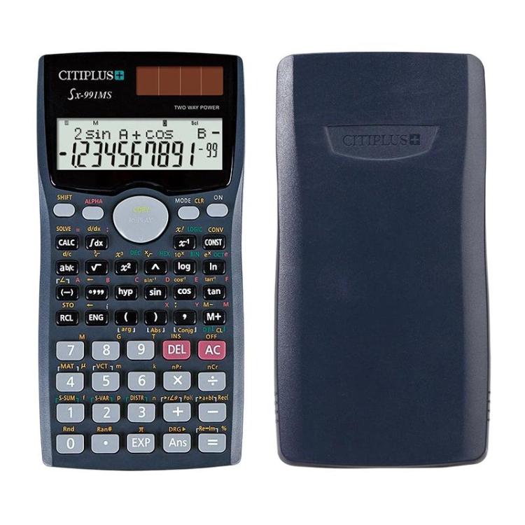 CITIPLUS SX-991MS Student Scientific Functions Calculator Solar Powered Multifunctional Exam Mathematical Calculator