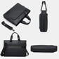 Men's expandable laptop briefcase, water-resistant black messenger bag with handles