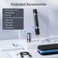 Constant-temperature soldering iron with digital display, stand, and included tips