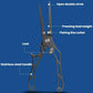 Fishing hook remover pliers with lock and line cutter, dark metal, open-loop hook.