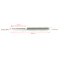 Extended diamond drill bit with size and length dimensions labeled on a single bit