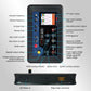 Automotive actuator drive detector oscilloscope with TFT color screen and side connector ports