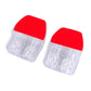 Transparent alarm sensor units with red top covers, two-piece set.