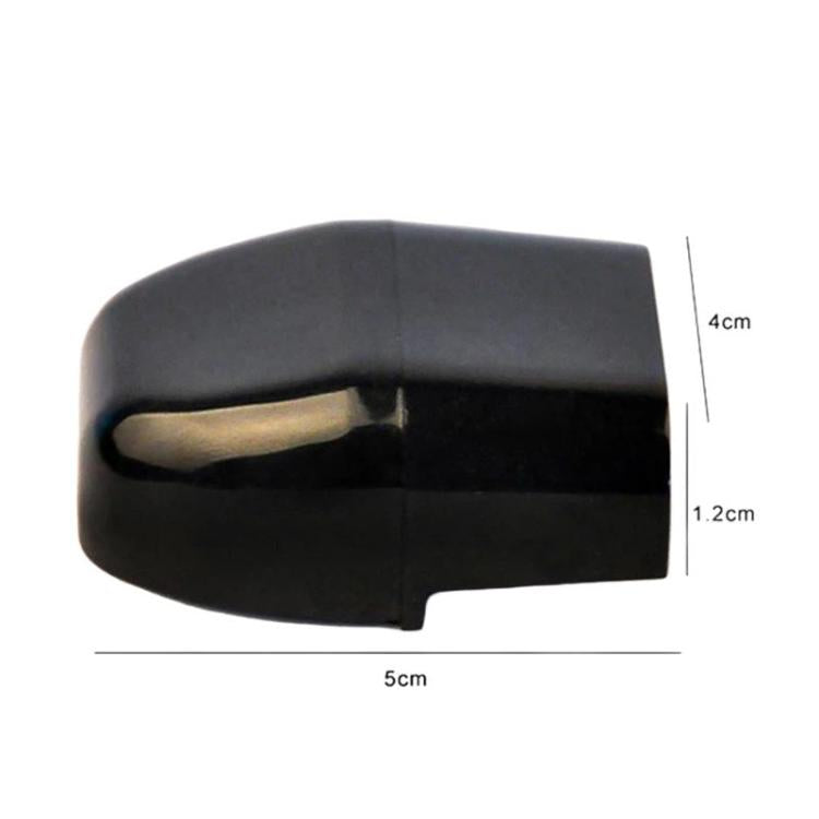 Black car animal repellent alarm sensor housing, size diagram shown.
