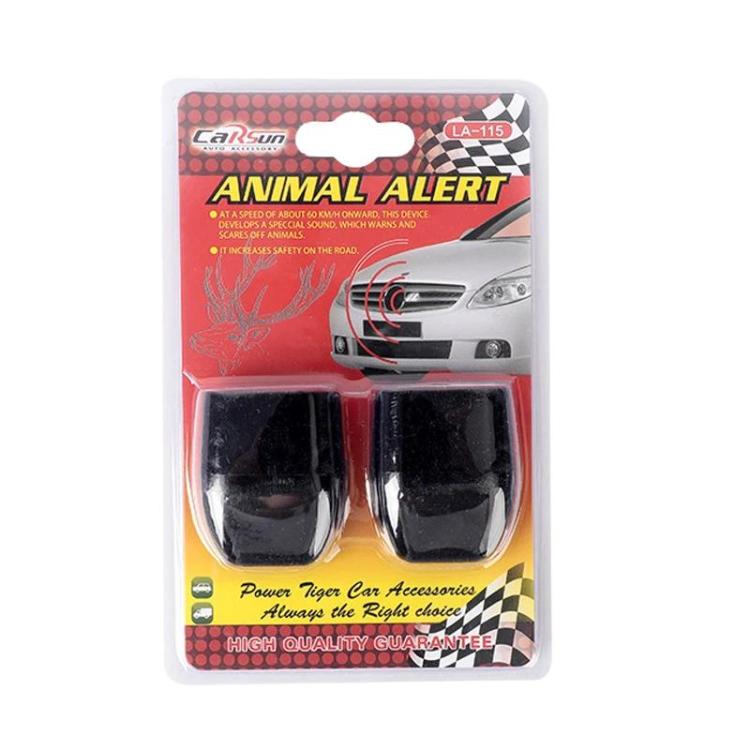 CARSUN LA-115 Animal Alert car alarm kit package with two sensor units.