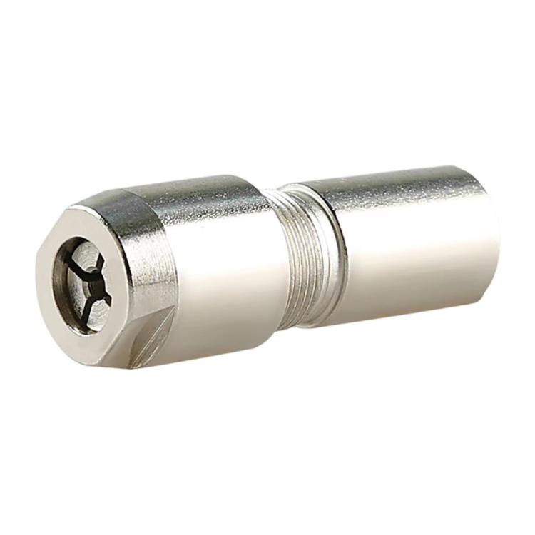 Metal grinder conversion chuck adapter with hex socket end and threaded collar