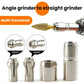 Grinding accessory adapter set with gold abrasive cone, couplers, and threaded sleeve