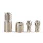 Set of metal threaded adapter sleeves and couplers in different heights