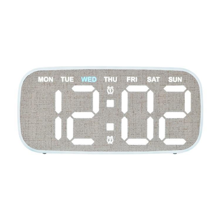 Modern Digital Wall Clock & Desk Clock LED Large Display with Date, Week, Temp, Adjustable Brightness Decorative Silent Clock