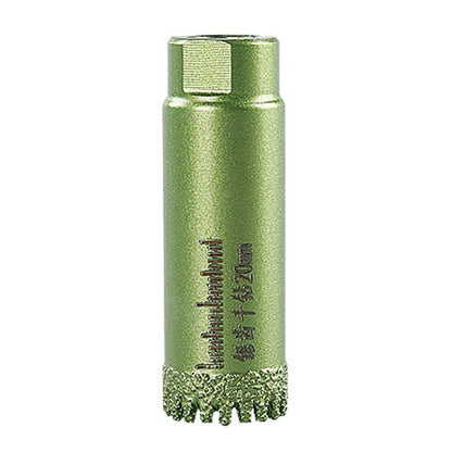 20mm tile hole saw drill bit with serrated carbide rim, green metal body