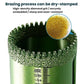 Green serrated tile hole saw bit showing diamond grit cutting surface