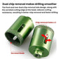 Two green tile hole saw bits with serrated blade rim for chip-free drilling