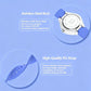 Kids analog watch, stainless steel back and blue PU silicone strap details