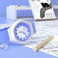 Kids analog watch with blue strap, white case, round blue dial