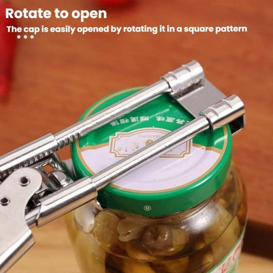 LsCook Adjustable Multi-Function Can Opener Non-Slip Bottle Cap Screwdriver