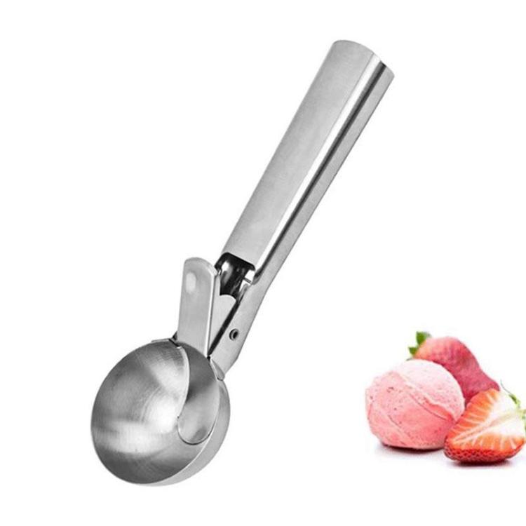 Stainless steel dual-purpose ice cream and fruit ball scoop with round spoon head