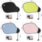 Car windshield sunshade set: black, green, blue, and pink panels with suction base