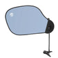 Car windshield sunshade with suction base, light blue anti-glare panel