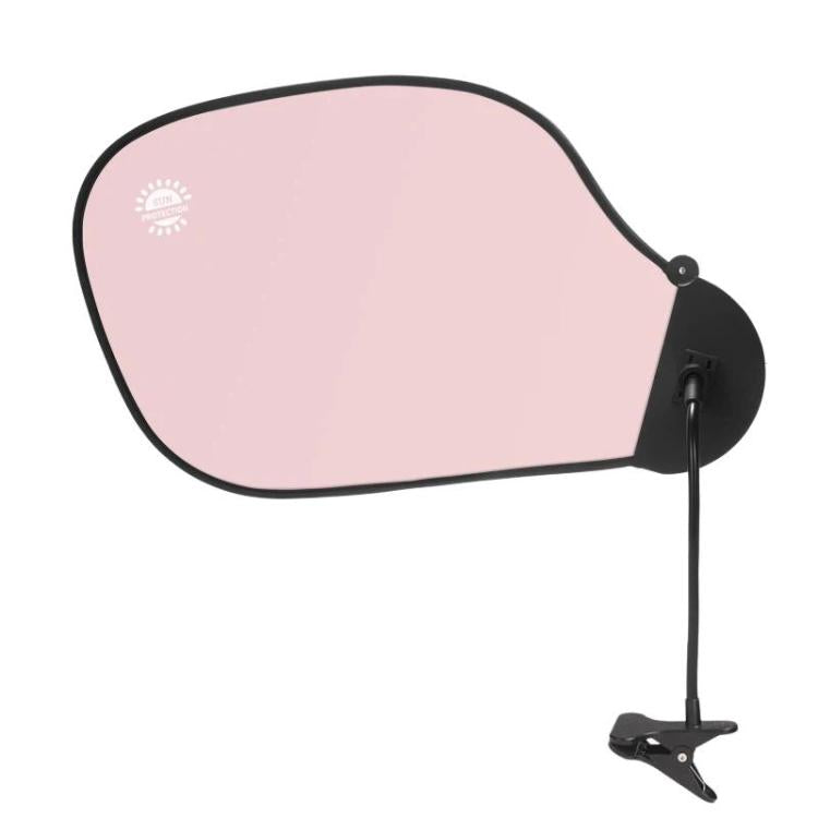Car windshield sunshade with suction base, pink anti-glare panel