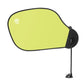 Car windshield sunshade with suction base, lime green anti-glare panel