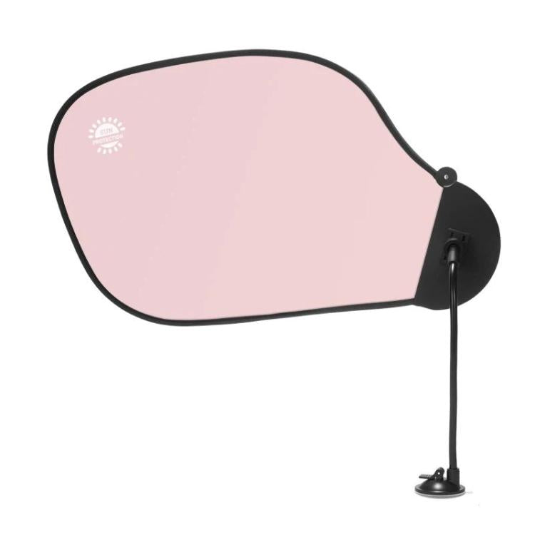Pink car sunshade with suction cup stand, anti-glare coverage for side windows