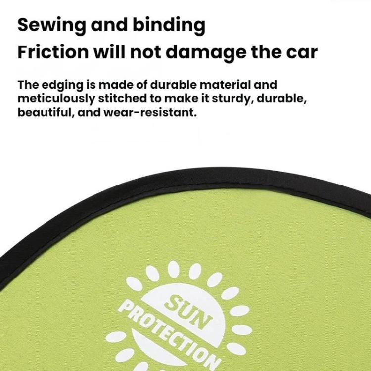 Close-up of sunshade edge stitching with durable fabric anti-glare panel