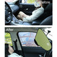 Car window sunshade installed on side glass to reduce glare and heat