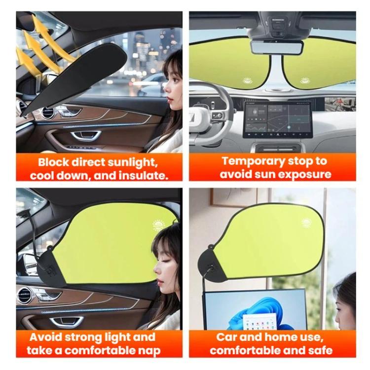 Car windshield sunshade, green anti-glare panel