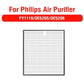 Square air purifier filter with white pleated core and dark outer frame