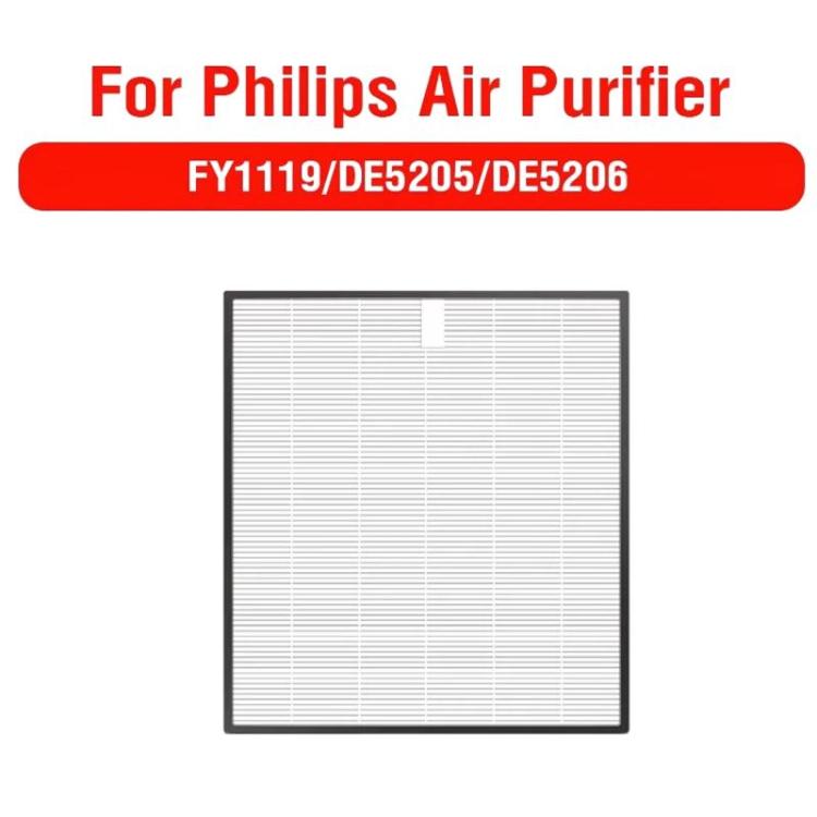 Square air purifier filter with white pleated core and dark outer frame