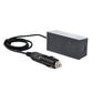 Car inverter power adapter with white-and-black casing and car charger plug
