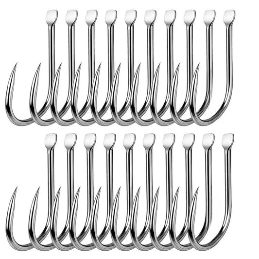 PROBEROS 20pcs Iseama Single Fishing Hooks High Carbon Steel Barbed Octopus Circle Hooks For Saltwater And Freshwater, No. 2, No. 1, No. 1/0, No. 2/0, No. 3/0, No. 4/0, No. 5/0