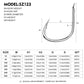 High carbon steel octopus circle fishing hook, barbed single hook—size diagram