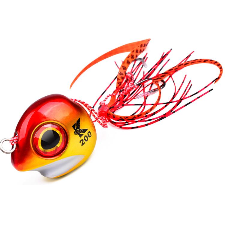 KATYUSHA Kabura Snapper Jig Head 3D Bionic Eyes Tai Rubber Lead Jigs for Bottom Fishing, Grouper, Sea Bream, 60G, 80G, 100G, 120G, 150G, 200G