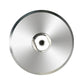 Aluminum alloy self-adhesive grinding tray, silver disc with black outer rim and center port