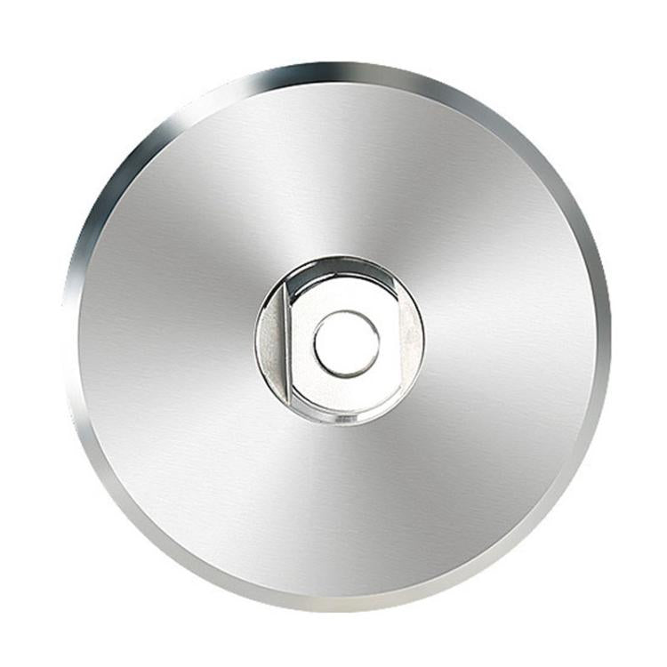 Aluminum alloy self-adhesive grinding tray, silver disc with black outer rim and center port