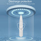 White mole removal pen in a protective charging base with indicator lights