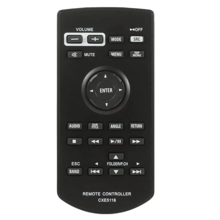 Black car audio DVD remote controller with button keypad and directional pad