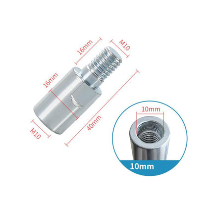 M10 angle grinder extension shaft with threaded ends, 4 cm length