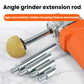 Angle grinder extension rod set with multiple threaded shafts for grinding