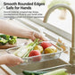 Expandable sink colander strainer, fine mesh basket with smooth rounded edges