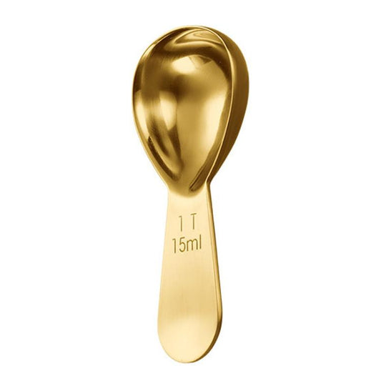 15ml 304 Stainless Steel Thickened Coffee Spoon With Scale Measuring Bean Spoon, 15ml