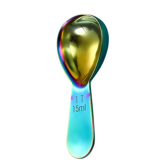 15ml 304 Stainless Steel Thickened Coffee Spoon With Scale Measuring Bean Spoon, 15ml