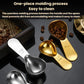Coffee measuring spoons with 15ml scale, seamless one-piece style shown in silver and gold