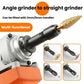 Grinder chuck adapter with polishing attachment and angled tool head connection