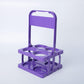 Deep purple 4-hole foldable plastic drink carrier with carry handle