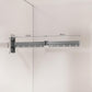 Grey retractable folding clothes drying rack, multi-slot bar with 2 folding sections